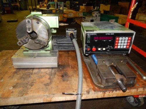 Yuasa 4th Axis Rotary Indexer with Yuasa CPNC-500 Control Box 8.25&#034; 3 Jaw Chuck