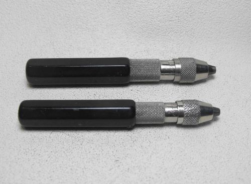 Vintage Pair of Starrett 166 Pin Vises C &amp; D Very Good Condition