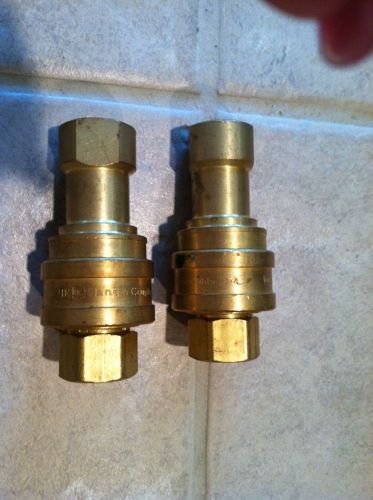 2 hansen coupling quick connect sets 3-hk female b3-k21 male 3/8&#034; npt hydraulic for sale