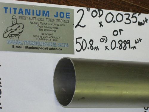 TITANIUM TUBING  3al-2.5v  2.25&#034;OD x 0.049&#034; wall x 12&#034;