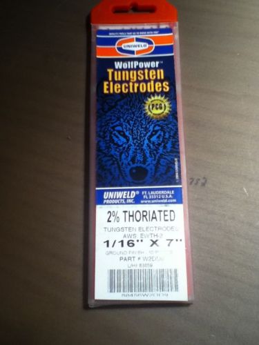 Tungsten Electrodes 1/16&#034; X 7&#034; 2% Thoriated