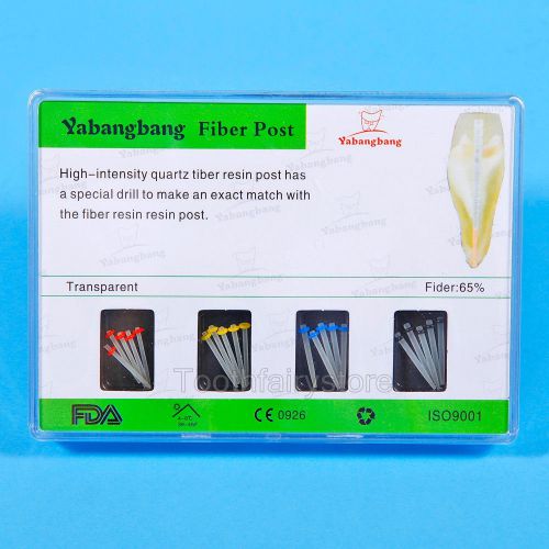 Hot New Dental Fiber Posts Resin High-intensity Screw Thread Glass &amp; 4 Drill AAA