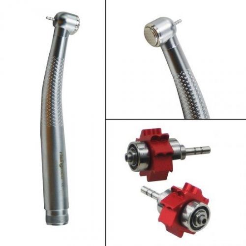 Dental High Speed Handpiece Knurled Large Torque Push Button 3 Water Spray 2 H