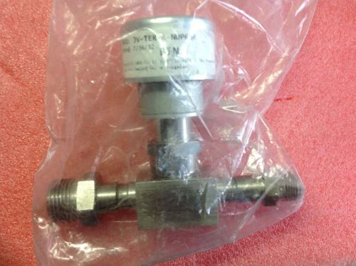 Nupro SS-6BK-TW-1C 3/8&#034;TSW to 1/2&#034;TBW Pnuematic Bellows Sealed Valve Swagelok