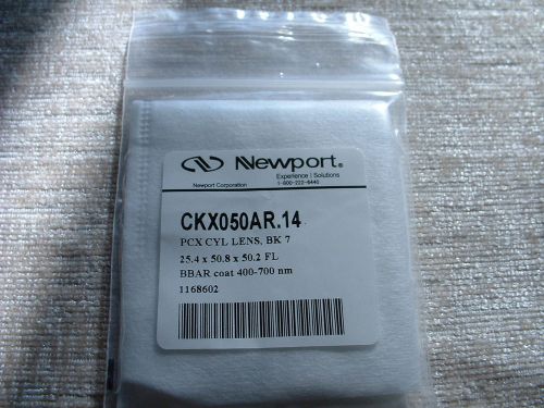 Newport, plano-convex bk7 cylindrical lens, 50.8x25.4mm, 430-700nm (ckx050ar.14) for sale