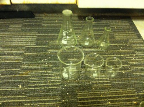 Karter Scientific Flask And Beaker Set. Lot Of 6