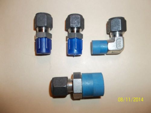 PARKER - CPI -(S) - 3/8 OD-316-SS TUBING ADAPTORS-4 PCS-