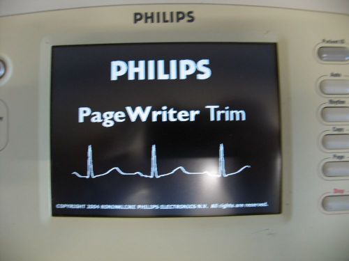 Phillips pagewriter trim iii ekg on mobile cart/emr compatible for sale