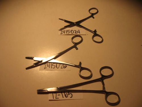 SET OF 3 NEEDLE HOLDERS: 2 OLSEN HEGER 1 MAYO HEGER NEEDLE HOLDER (LEFT HANDED)