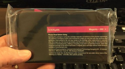 Lexmark 200XL Magenta Ink Cartridge High Yield SEALED NWOB  #4