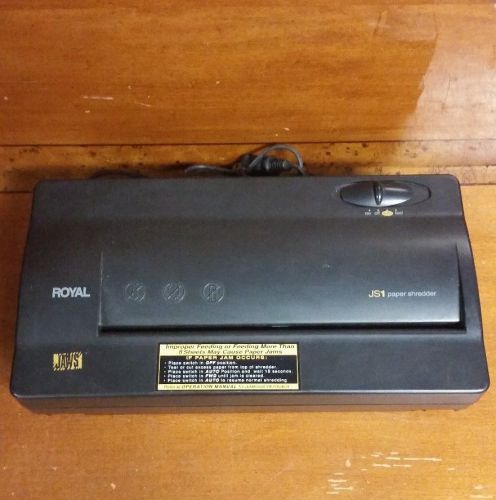 Royal JS1 Jaws Document Paper Shredder *FOR PARTS - READ DESCRIPTION*