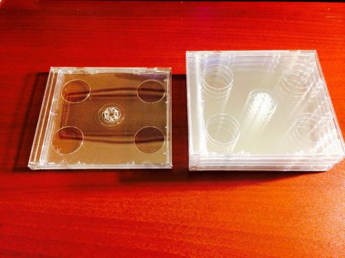 10.4mm Standard Clear Double 2 Discs CD Jewel Case - 5 Piece