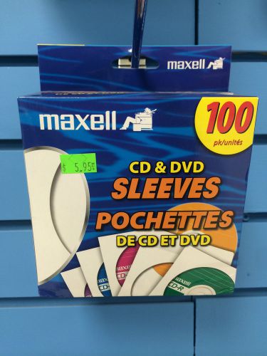 400 Colorful and White CD and DVD Sleeves Maxell 100 Packs