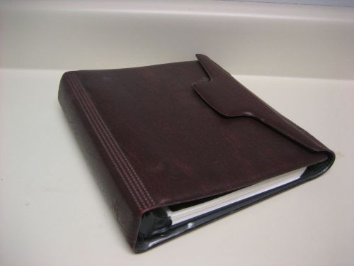 Classic Edition Burgundy Faux Leather Day Runner Organizer Binder