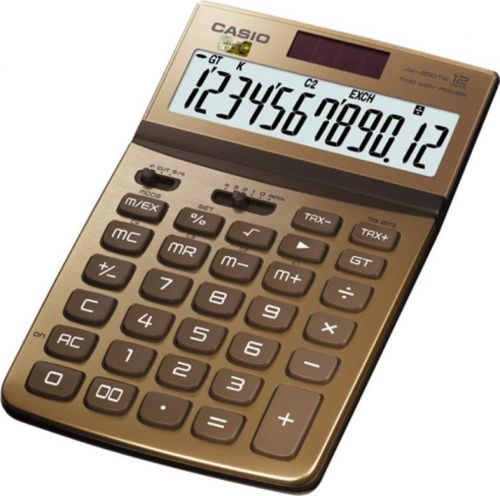 CASIO Compact Desk Practical Calculator JW-200TW GOLD