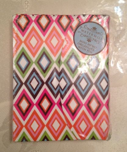 Back To School: Mini Memo Organizer, Colorful Diamond Print, Watermill