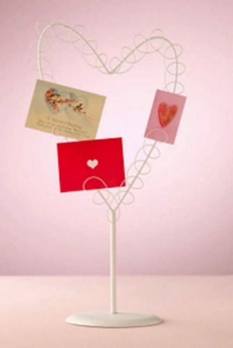 Heart shaped wire card holder&gt; holds multiple cards new tag ltd for sale