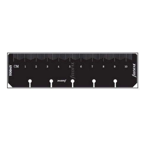 Filofax Mini Ruler Black Page Marker Organiser Insert Refill Accessory 513609