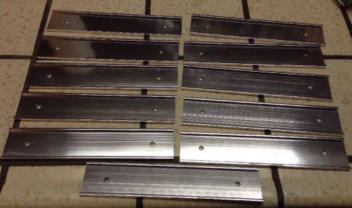 11 Qty Aluminum Nameplate Holder For Office Room Signs Lot Used