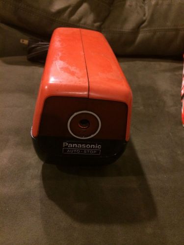 Heavy Duty Panasonic Auto-Stop Pencil Sharpener KP-88A Orange Made in Japan