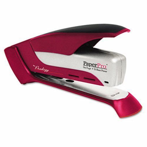 Paperpro Prodigy Spring Powered Stapler, 25-Sheet Capacity, Red/Silver (ACI1117)