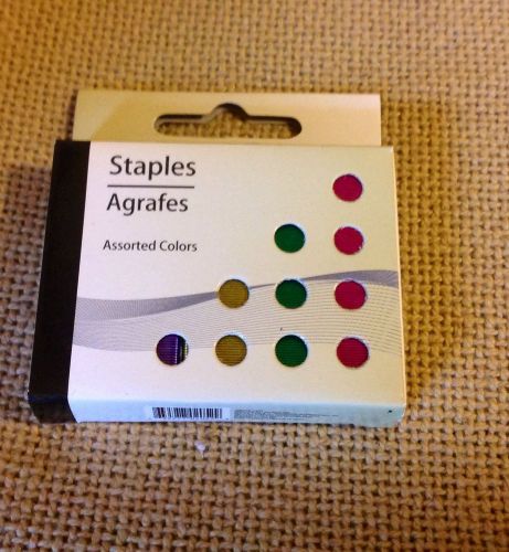 =LOT#K NEW BOX COLORED REG SIZE STAPLES CRAFTS HOME OFFICE TEACHERS WORK SCHOOL