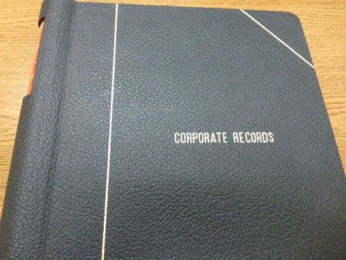 Black Corporate Records Book Law Minutebook