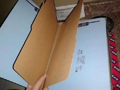 2 Boxes of 10 NEW ETC500-2D-GN Smead ET Classification Folders w/2 Dividers Blue