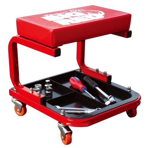 Torin Car Tool Creeper Seat Mechanics Shop Stool Heavy Duty Caster Steel w/ Tray