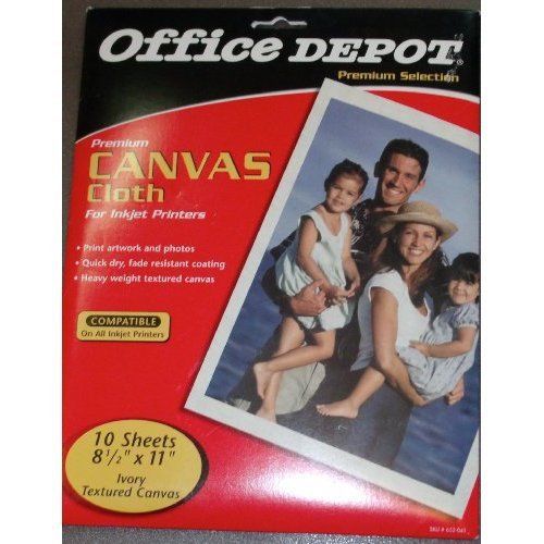Office depot inkjet canvas cloth paper pack of 10 sheets ee470503 very good home for sale