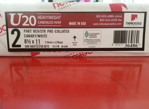 2 PART CARBONLESS NCR PAPER 50 SHEETS / 25 SETS / #1 BRAND NEKOOSA