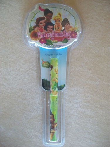 Disney Fairies Tinker Bell Notepad &amp; Pen Set With Bonus Magnet, NEW IN PACKAGE!!