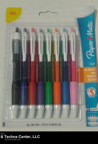 Paper Mate Retractable 8 Gel Ink Pens, Medium Point - 1746323