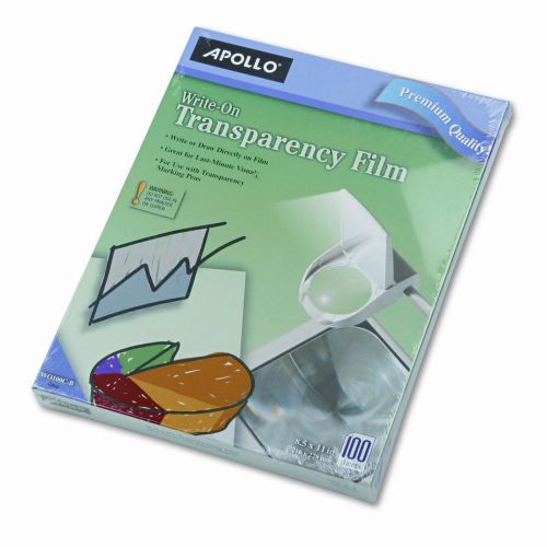 Apollo c/o Acco World Write-On Transparency Film, Letter, 100/Box