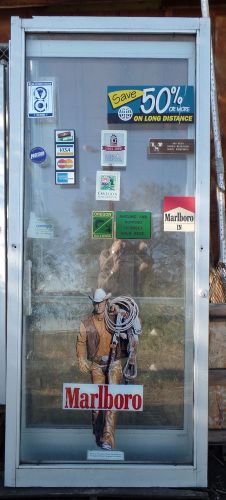 COMMERCIAL ALUMINUM- GLASS STORE FRONT DOOR CLASSIC MARLBORO MAN