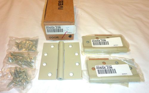 3 Ives 3CB1 4.5&#034; x 4&#034; 600/USP 3 Knuckle Ball Bearing Full Mortise Hinges PRIMED