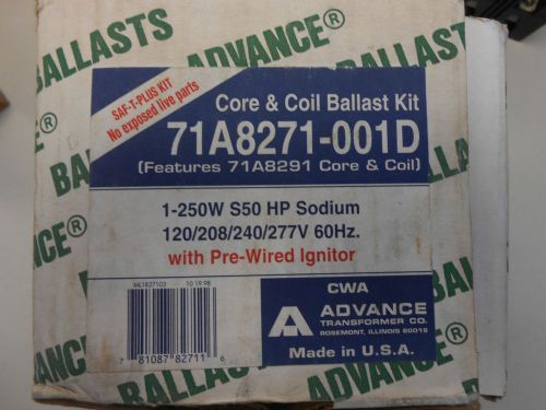 ADVANCE CORE &amp; COIL BALLAST 250 WATT HP SODIUM 71A8271-001D