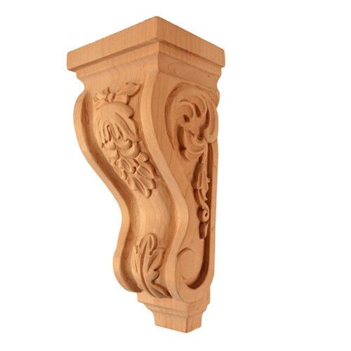 One-  Maple Wood-Medium  Acanthus Corbel  5-3/8&#034; x 3-3/4&#034; x 12-1/2&#034;