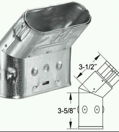 DuraVent 4GWL45 4 Inner Diameter  Type B Oval Gas Vent Double Wall  45 Degr