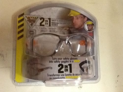 1pair 2in 1 safety glasses plus goggles uv scratch resistant sei and csa approve for sale