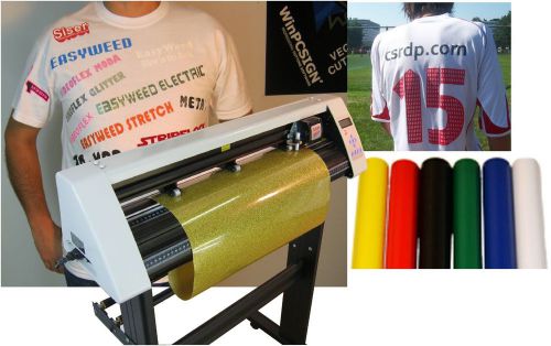 Brand new 24&#034; vinyl cutter tee&#039;s making bundle pro 2014 software, teflon, siser for sale