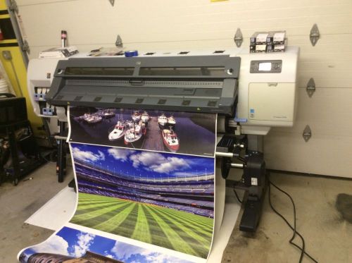 Hp l25500 latex banner sign poster printer &amp; rip in ny area complete system for sale