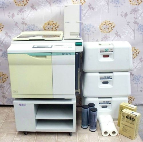 Riso gr3770 digital duplicator with riso sc7500 ci &amp; 4 drums &amp; oem parts for sale