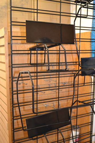 Grid Mesh Display Rack &amp; Peg Hooks black