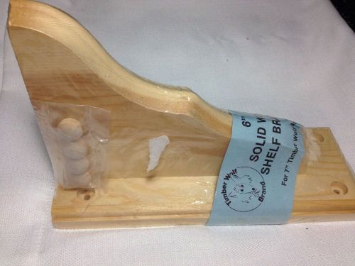 6 &#034; Ponderosa Pine Wood Shelf Bracket Timber Wolf NEW complete w/ screws &amp; plugs