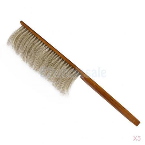 5x Bristle Horsehair Beekeeping Bee Hive Brush Wooden Handle Beekeeper Tool