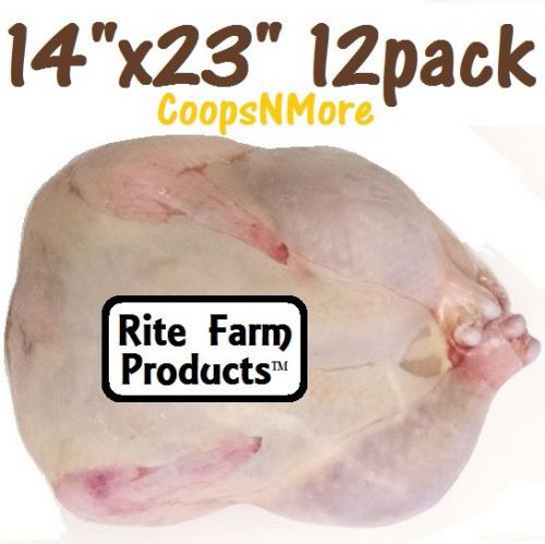 12 PK OF 14&#034;x23&#034; TURKEY SHRINK BAGS POULTRY FOOD PROCESSING SAVER HEAT FREEZER