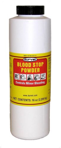 16 OUNCE DURVET BLOOD STOP POWDER FOR BLEEDING COW HORSE GOAT PIG DOG LIVESTOCK