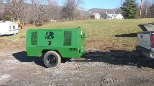 Sullair 175 dpq portable air compressor 175 cfm 100 psi john deere diesel for sale