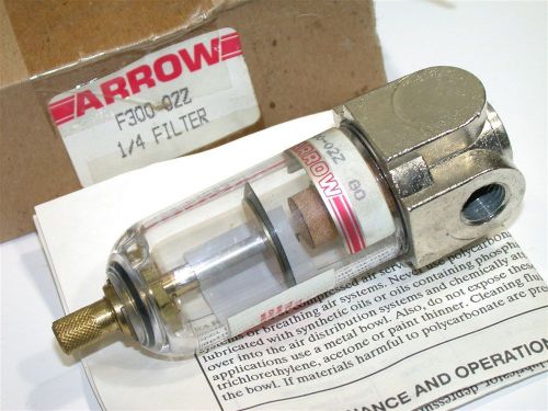 NEW ARROW AIR FILTER 1/4&#034; NPT F300-02